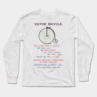 1890 You Can Ride a Cycle! Long Sleeve T-Shirt